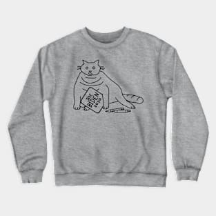 Chonky Cat with Joe Biden Sign Outline Crewneck Sweatshirt